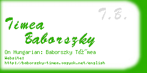 timea baborszky business card